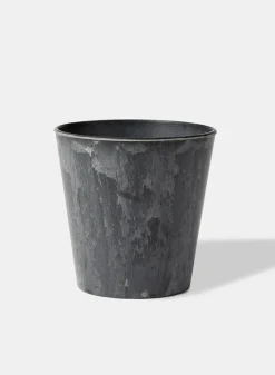 Aged Black Flower Bucket
