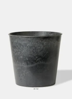 Aged Black Flower Bucket
