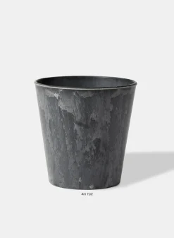 Aged Black Flower Bucket