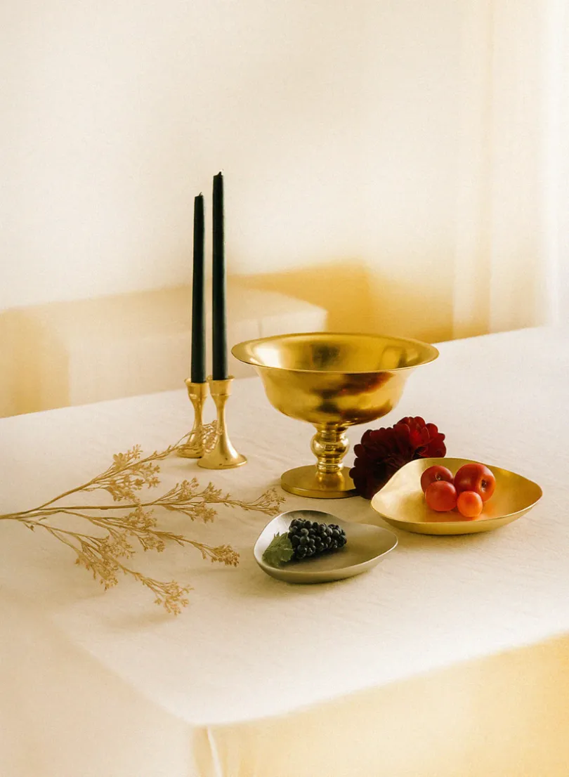 Andalus Gold & Silver Trays, Set of 2