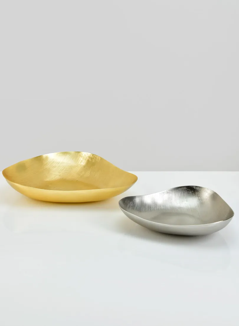 Andalus Gold & Silver Trays, Set of 2
