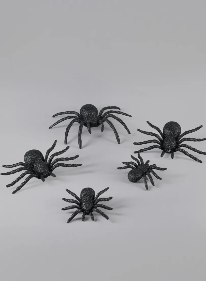 Assorted Black Spider, Set of 5