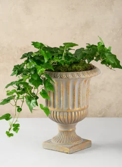 Avignon Antique Gold Leaf Cement Urn