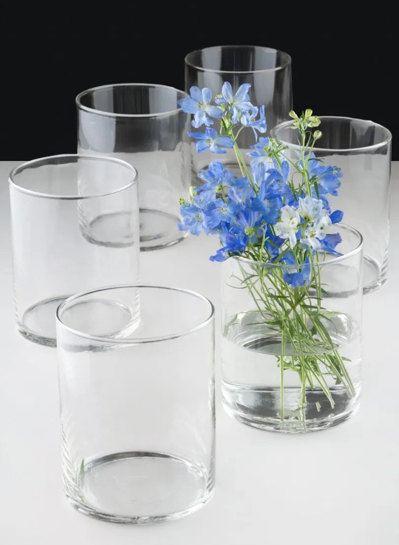 Best Value Glass Cylinder Vase, Set of 6