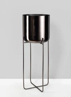 Black Nickel Soho Planters With Stand