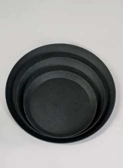 Black Plastic Saucer