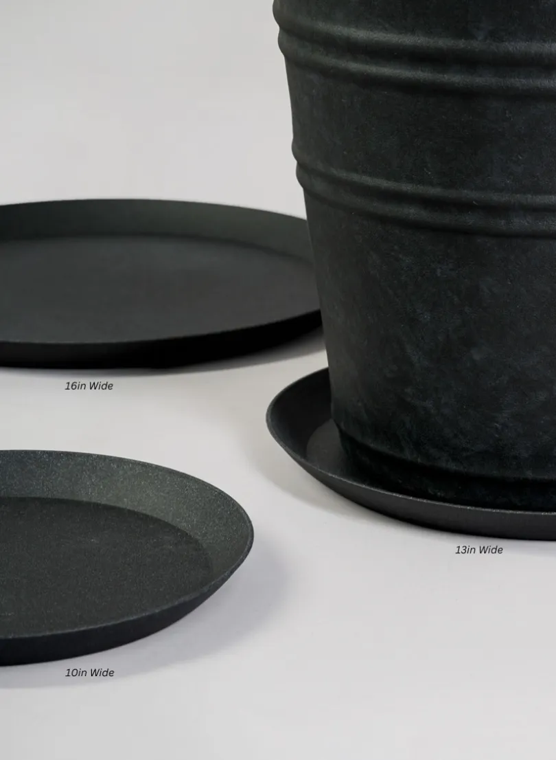 Black Plastic Saucer