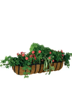 Black Wall Planter With Coco Liner