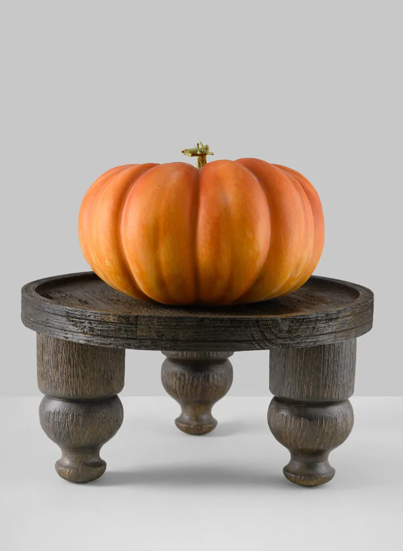 Cinderella Large Burned Yellow Pumpkin