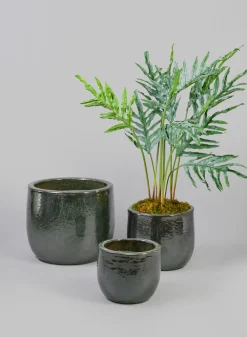 Deck Clay & Ceramic Planters, Bali Jade