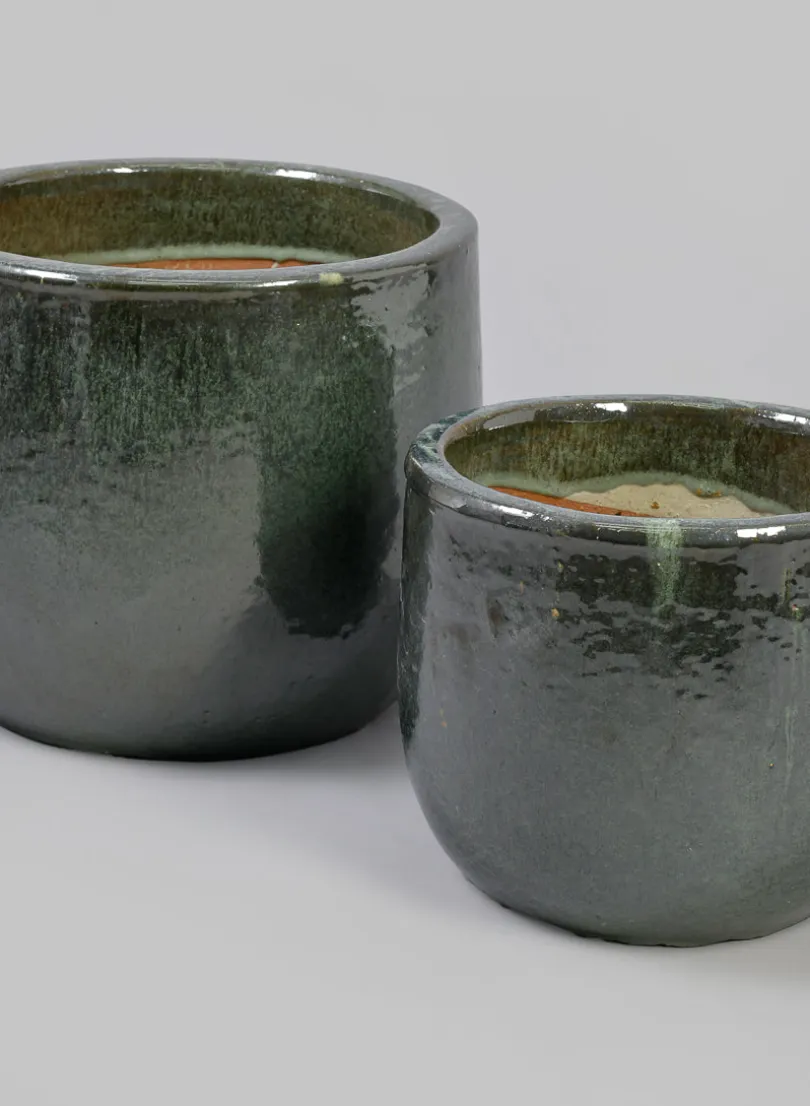 Deck Clay & Ceramic Planters, Bali Jade