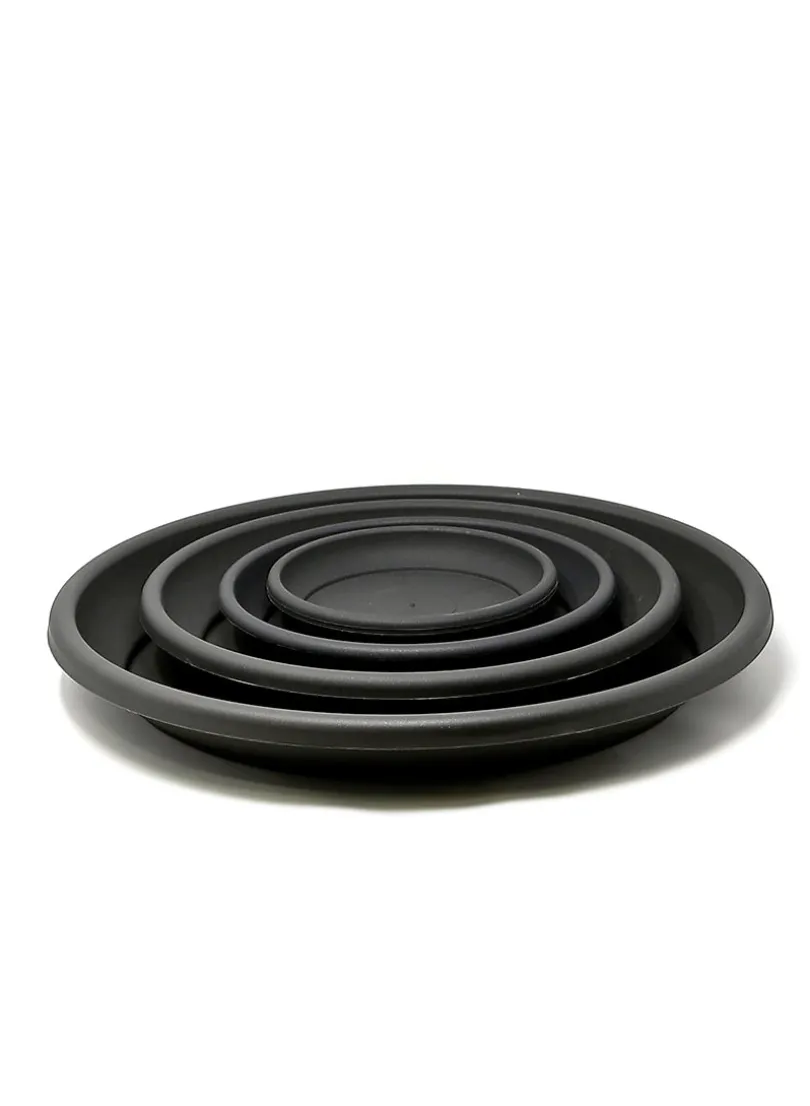 Deroma Anthracite Black Saucers