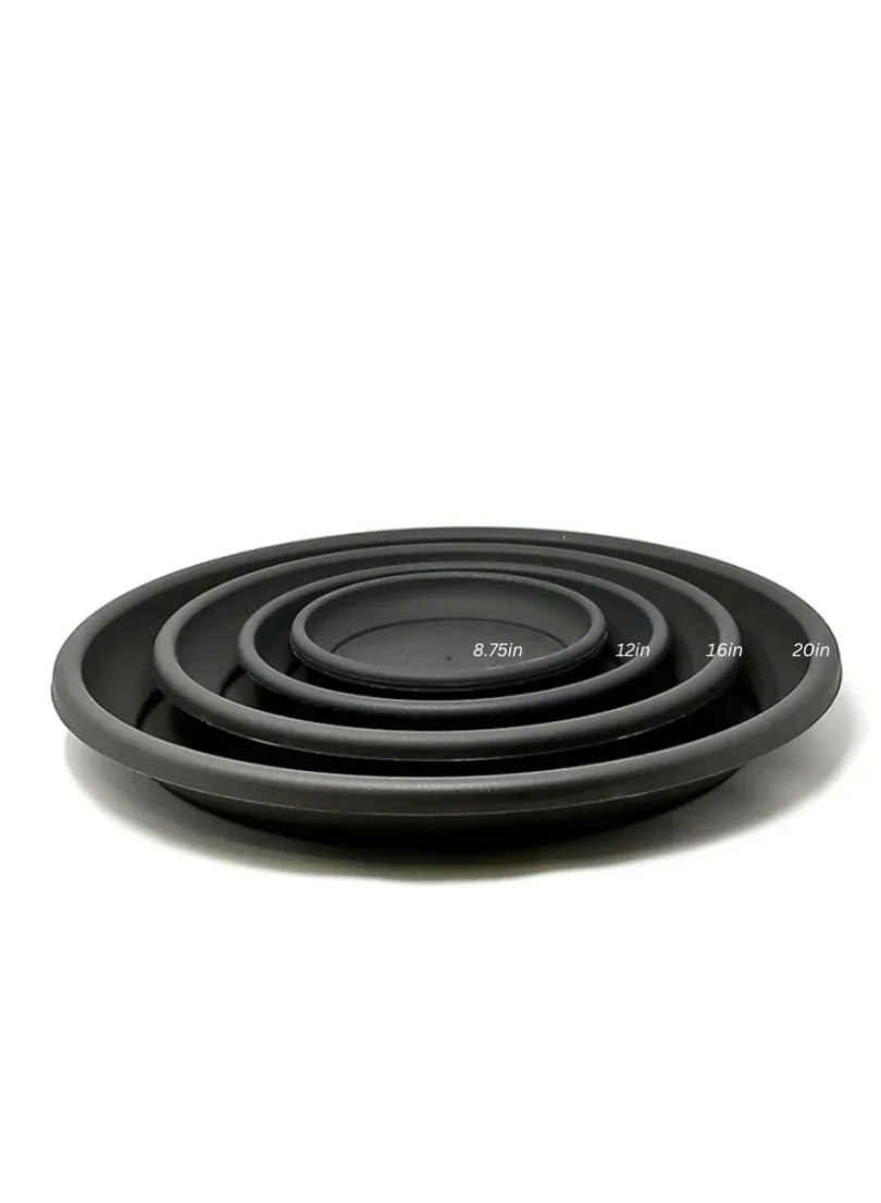 Deroma Anthracite Black Saucers