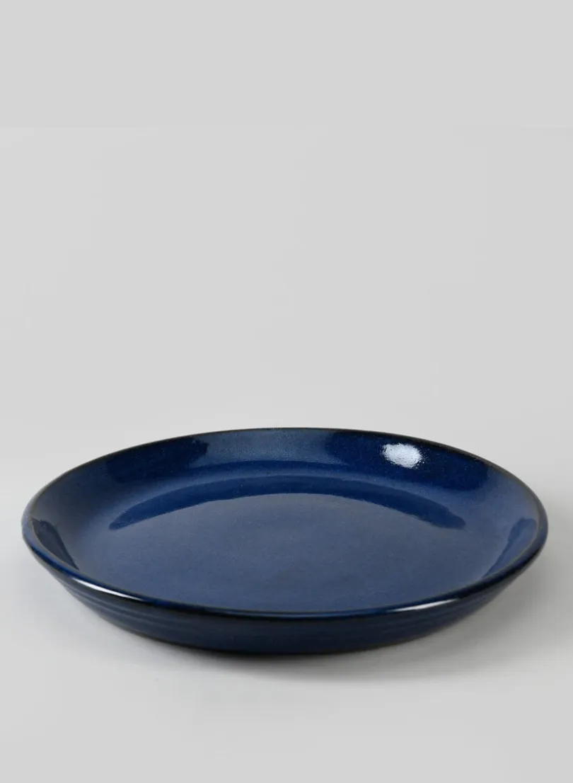 Falling Blue Ceramic Saucers