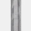15ft Glitter Stripe Silver Dupioni Ribbon