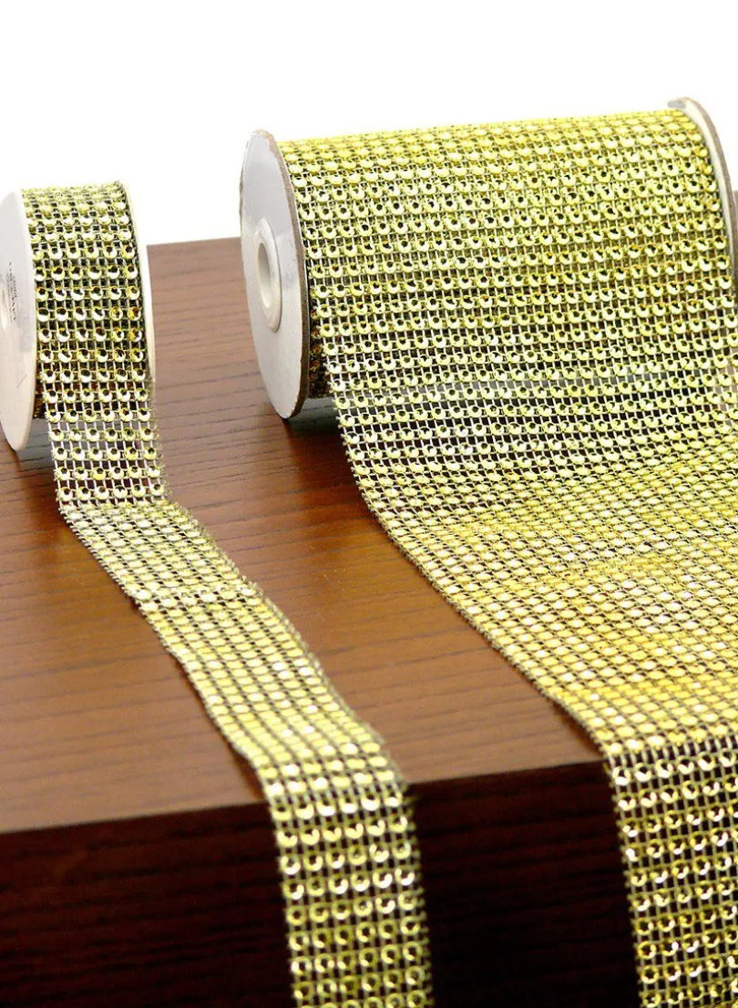 8ft Gold Diamond Bead Ribbons