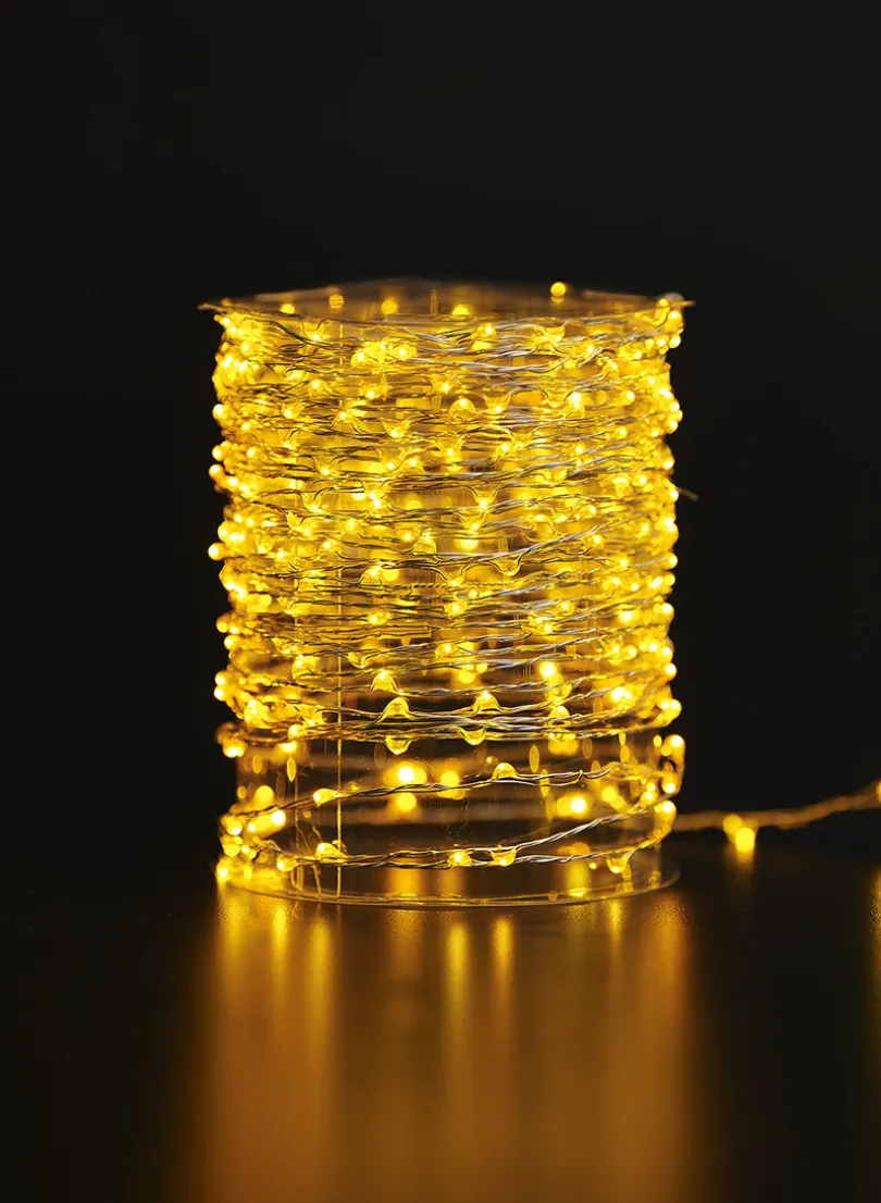 14ft Long Amber Naked Wire L.E.D. Lights String