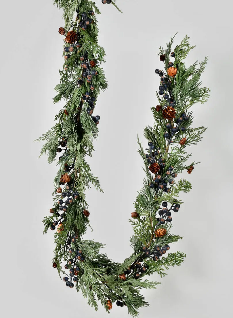 6ft Long Blueberry Cypress Garland