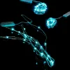 7ft Long 20 Blue Mini Lights String, Set of 6