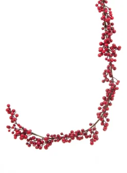 5ft Long Deep Red Berry Garland, Case of 6