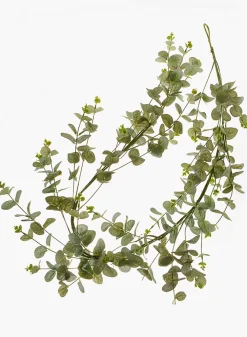5ft Long Eucalyptus Garland with Glitter Frost