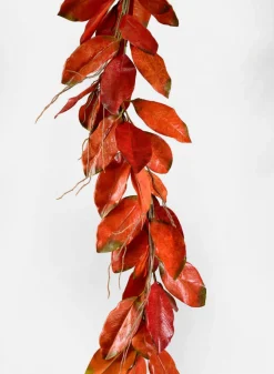 4ft Long Fall Magnolia Leaf Garland, Case of 4