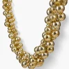 6ft Long Gold Mercury Glass Plastic Ball Garland