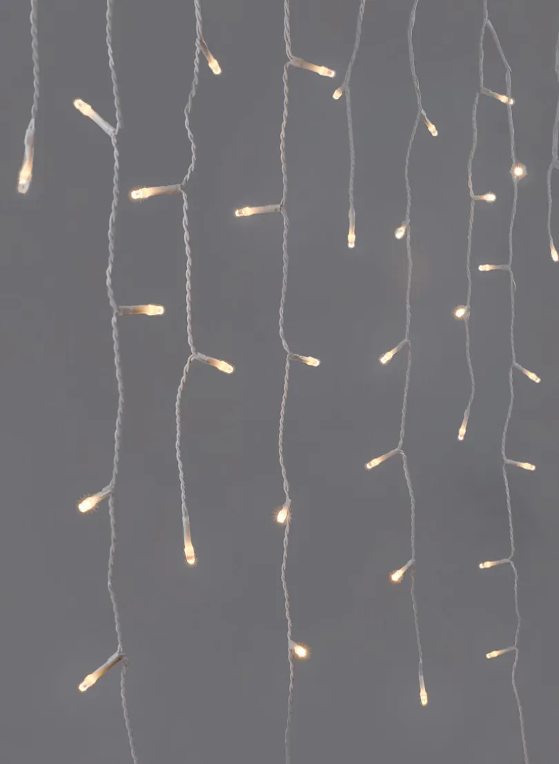 18ft Long 100 LED Icicle Lights Set