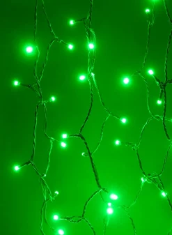 65ft Long 200 LED Remote Controlled All Color Light, Green Cord