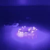 7ft Long 20 Light Purple Mini Lights String 3 Modes, Set of 6