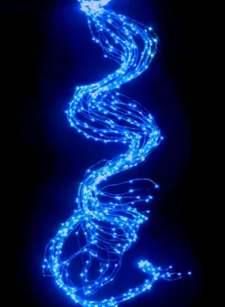 8.50ft Long 720-Light Steady Blue Naked Wire L.E.D. Branch Light