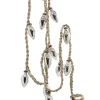 6.5ft Long Mini Silver Mercury C7 Ornament Bulb Rope Garland