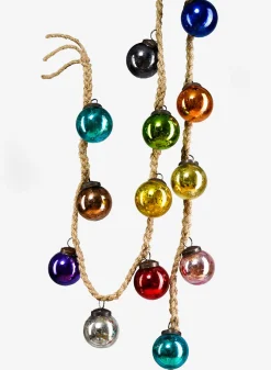 5ft Long Multi-color Glass Ball Garland