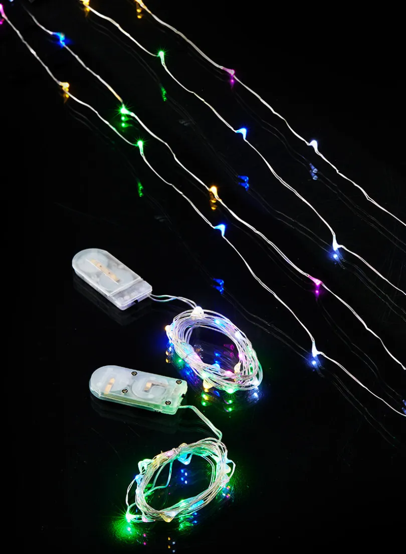 7ft Long 20 Multicolor Mini Lights String, Set of 3