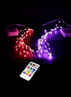 8ft Long 50 String Light With Remote, Set of 2