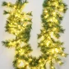6ft Long Warm White Pre-Lit Garland (200 Lights)