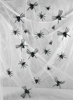 6ft Long Wicked Web With Small Spiders