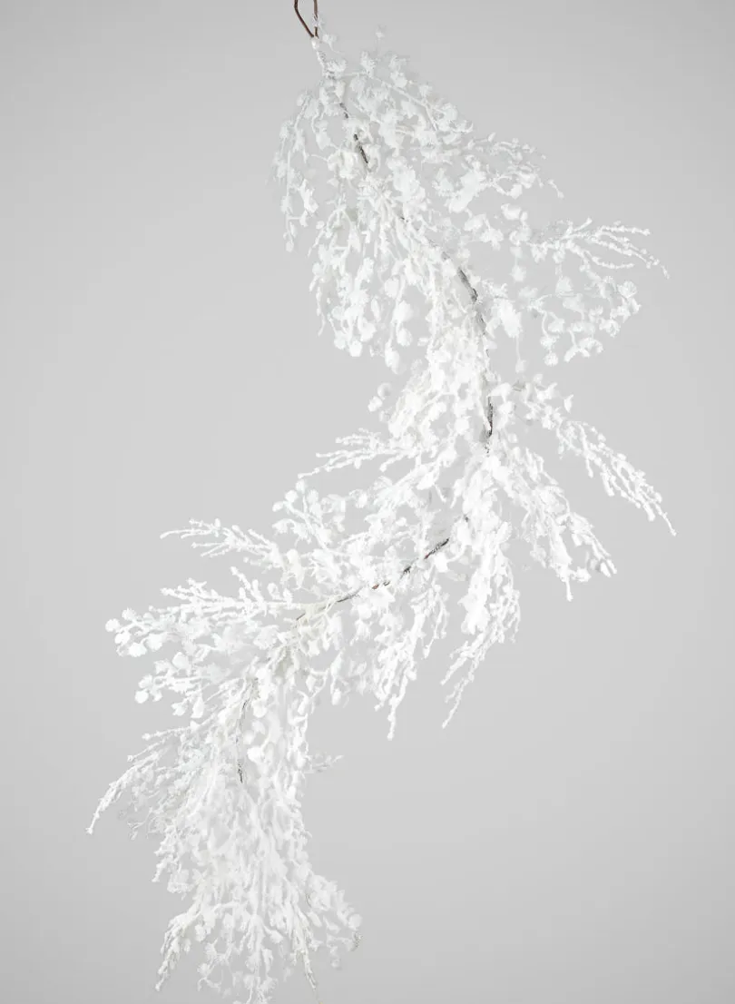5ft Long Winter Snow Look Alpine Mix Garland, Case of 4