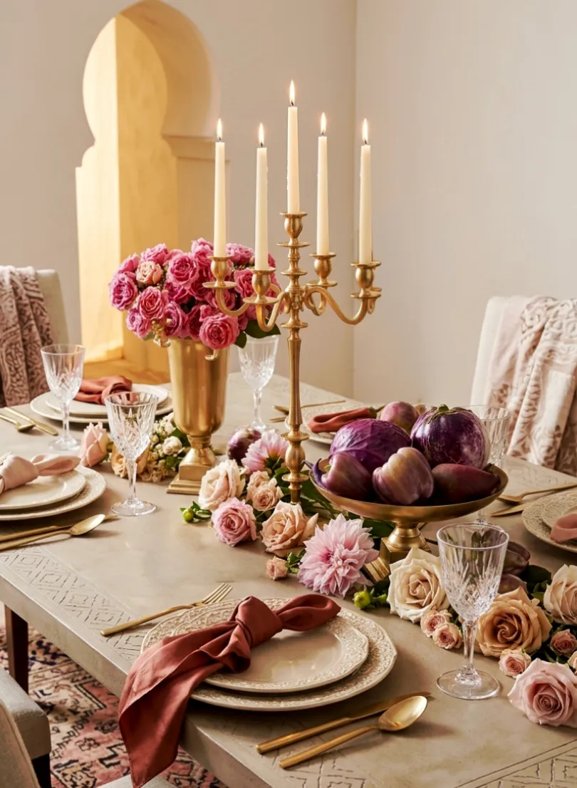 Gold Pedestal Bowl & Urn Vases
