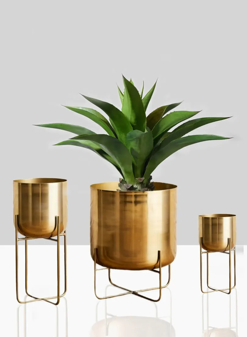 Gold Soho Planter With Stand