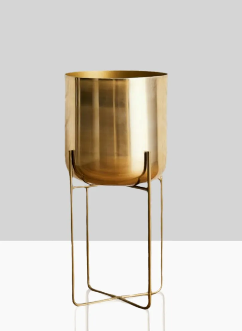 Gold Soho Planter With Stand