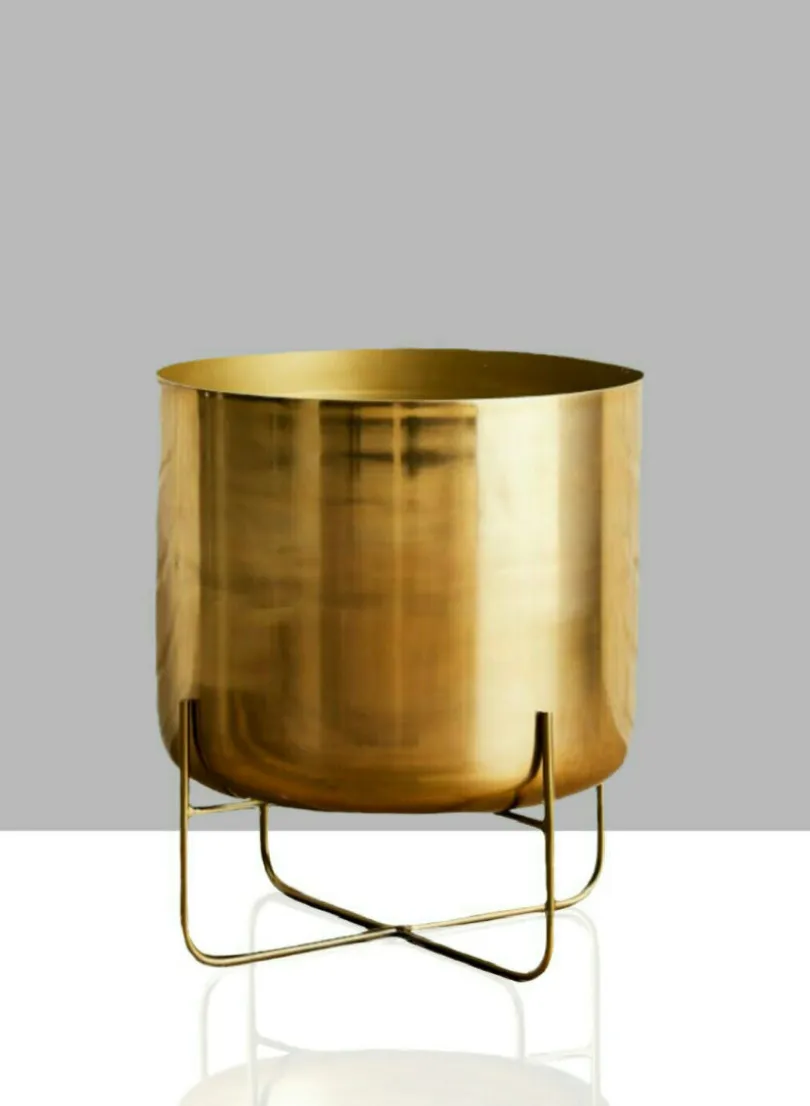 Gold Soho Planter With Stand