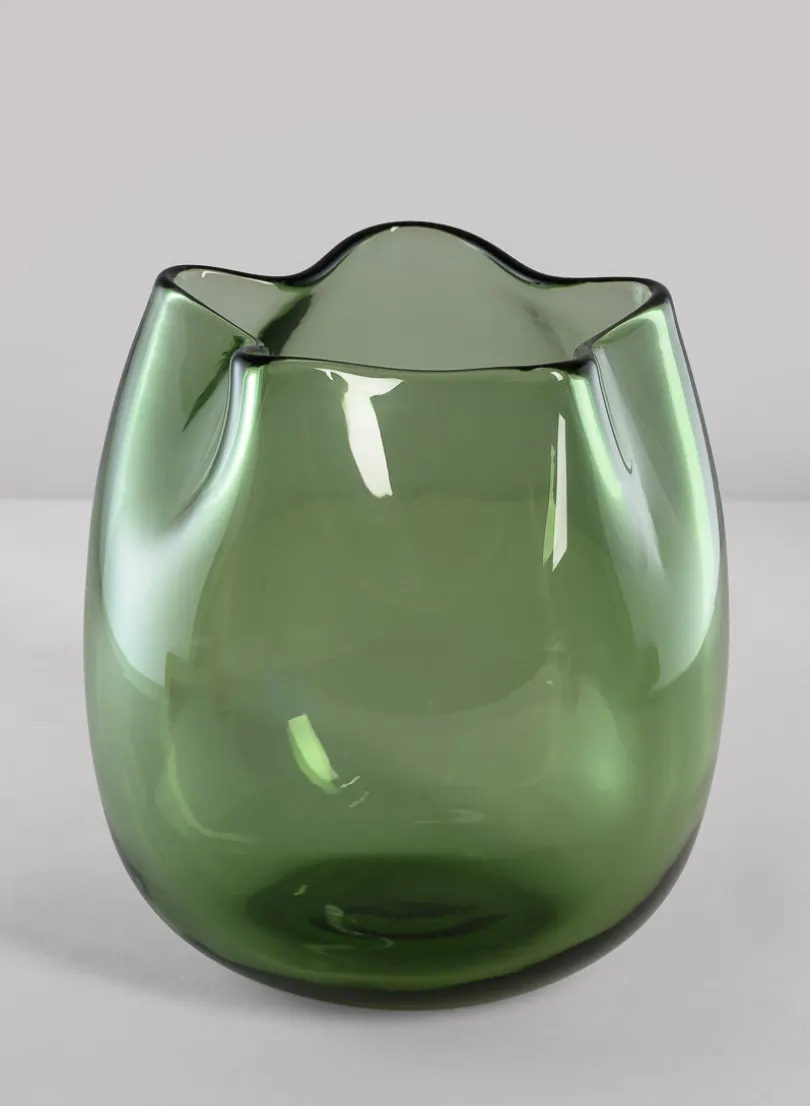 Green Boyton Art Deco Glass Vase