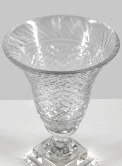 Harem Cut Work Crystal Glass Urn