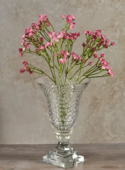 Harem Cut Work Crystal Glass Urn