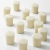 15-Hour Ivory Votive Candles, Set of 24