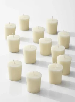 15-Hour Ivory Votive Candles, Set of 24