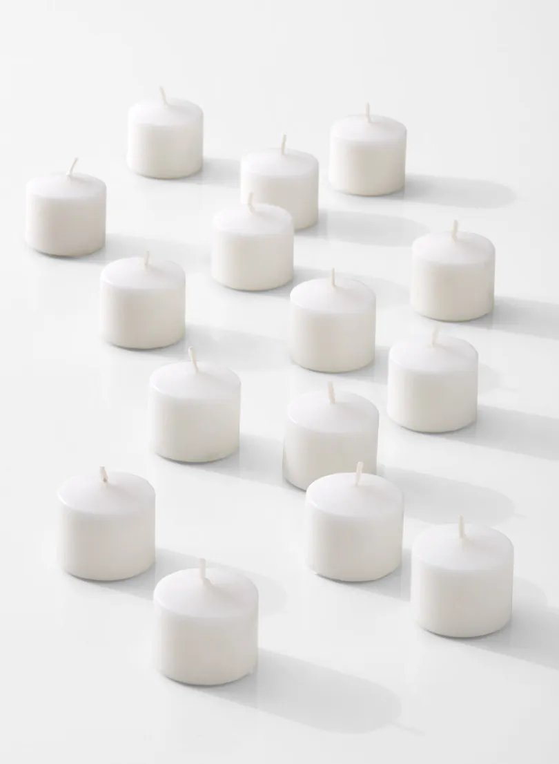 10-Hour White Votive, Set of 36