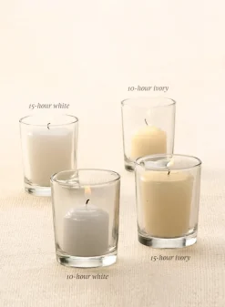 10-Hour White Votive, Set of 36