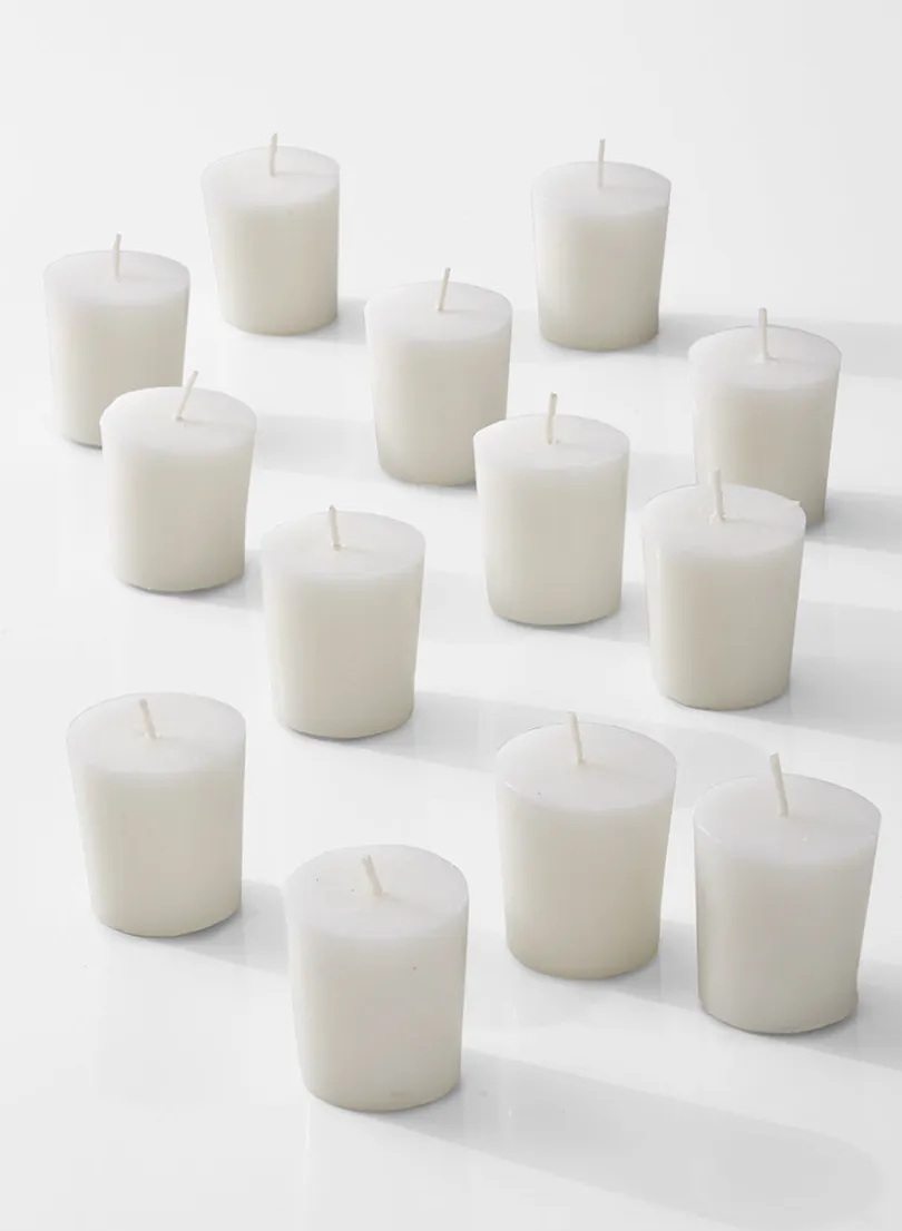 15-Hour White Votive, Set of 24